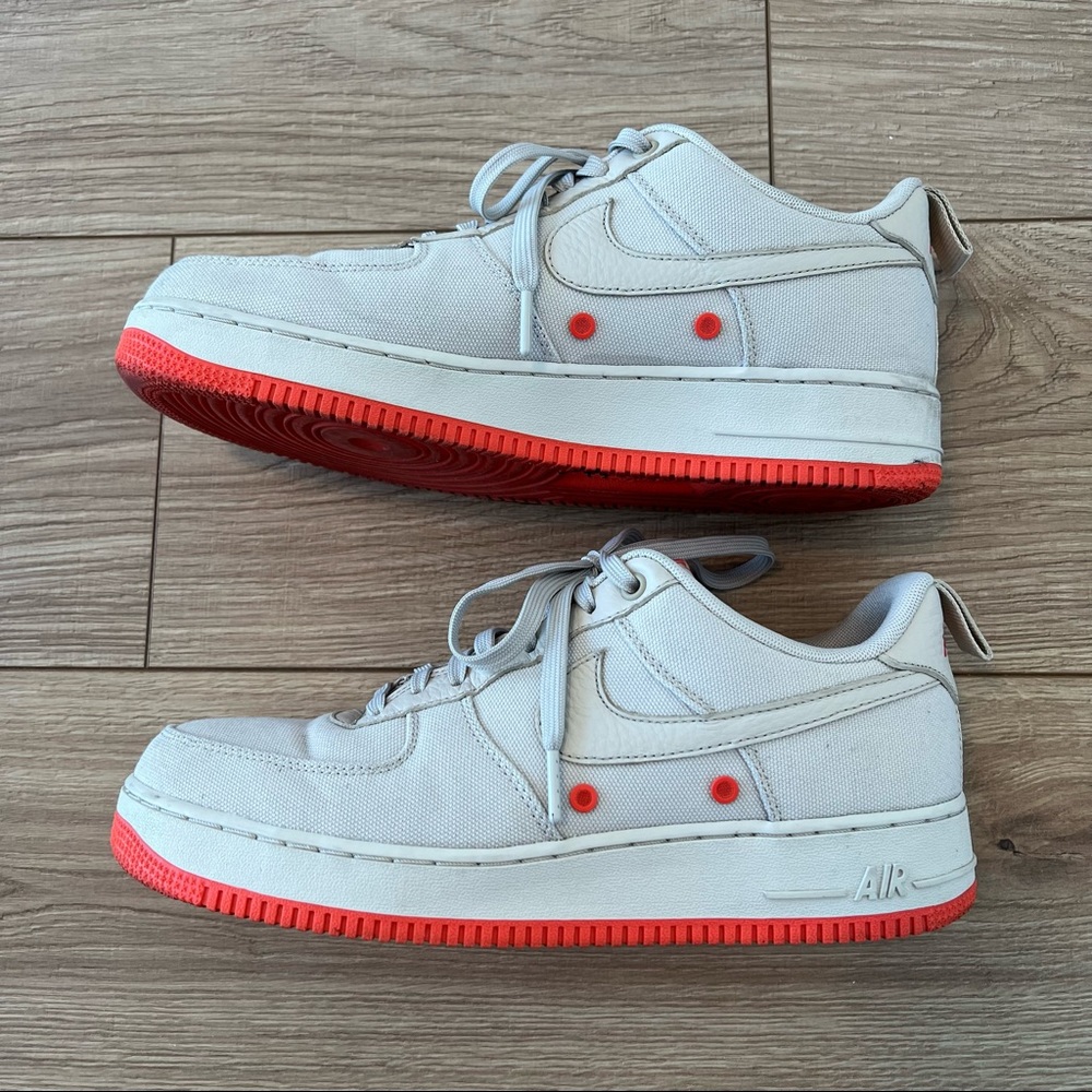 Nike Beige and Coral Air Force 1 AF1, Size 10.5